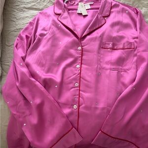 Victoria's Secret Fuchsia Satin Pajama Pant Set